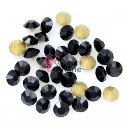 Diamante 100 buc de unghii 3D, DS020AA Black 1,3mm 